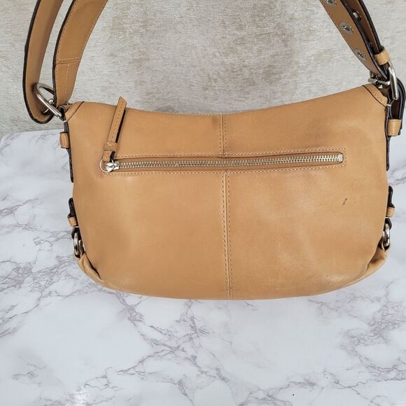 Coach Legacy Leather Turnlock Convertible Purse Tan F15170 Crossbody Shoulder - Picture 3 of 16